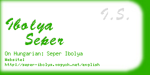 ibolya seper business card